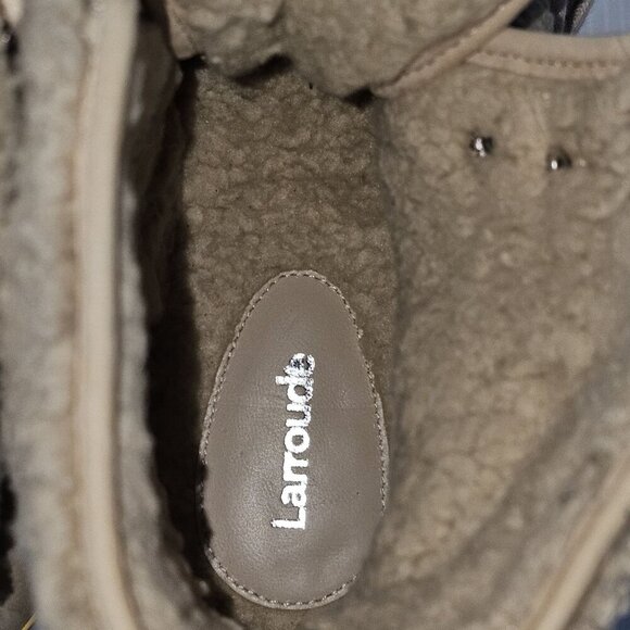 NEW Larroude Vail Ankle Bootie Womens 11 Tan Leather Waterproof Shearling Winter - Picture 10 of 13